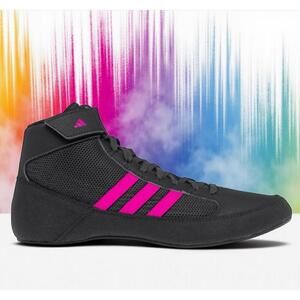 Adidas HVC 2 Adult Wrestling Shoes Men Size 11 HP6870 Black/Charcoal/Pink